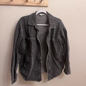 Carly Jean Los Angeles Charcoal Denim Jacket